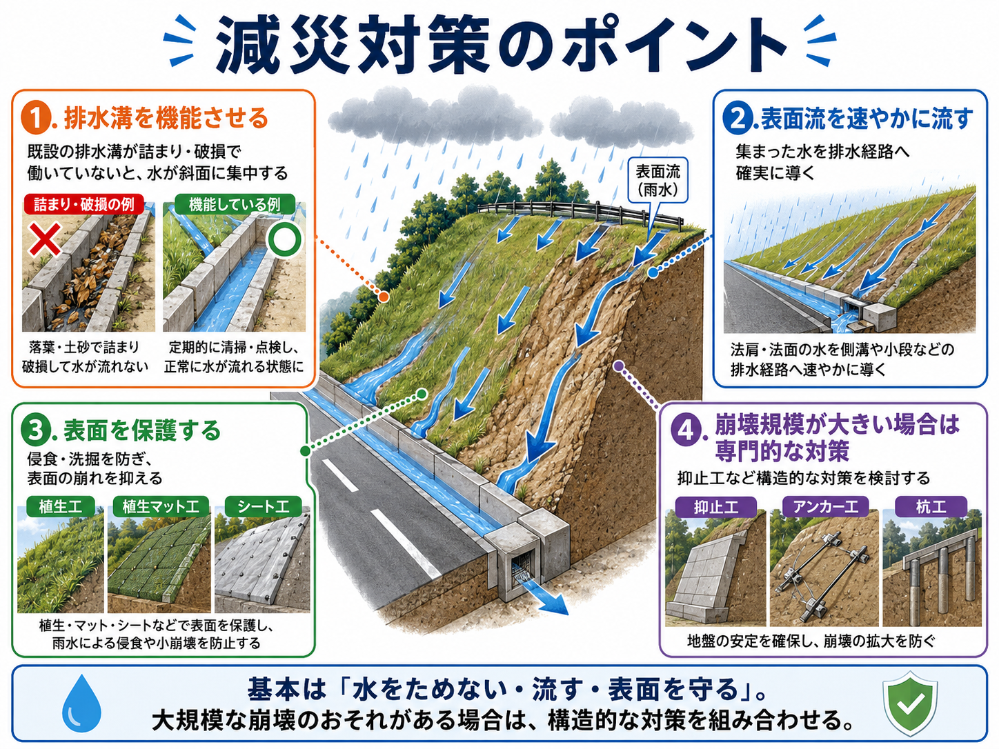 減災対策のポイント図解
